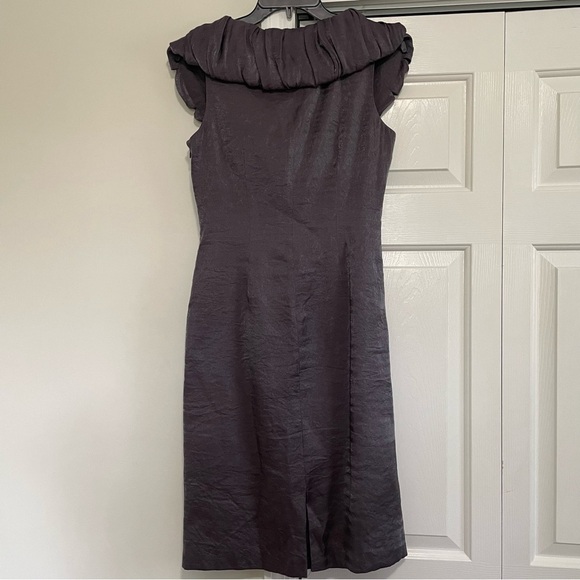 Adrianna Papell Evening Cocktail/Semi Formal Dress Granite Metallic Size 8 - Picture 6 of 12